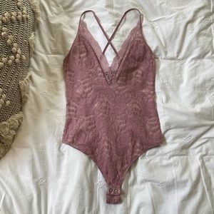 Women’s purple/pink lace Bodysuit